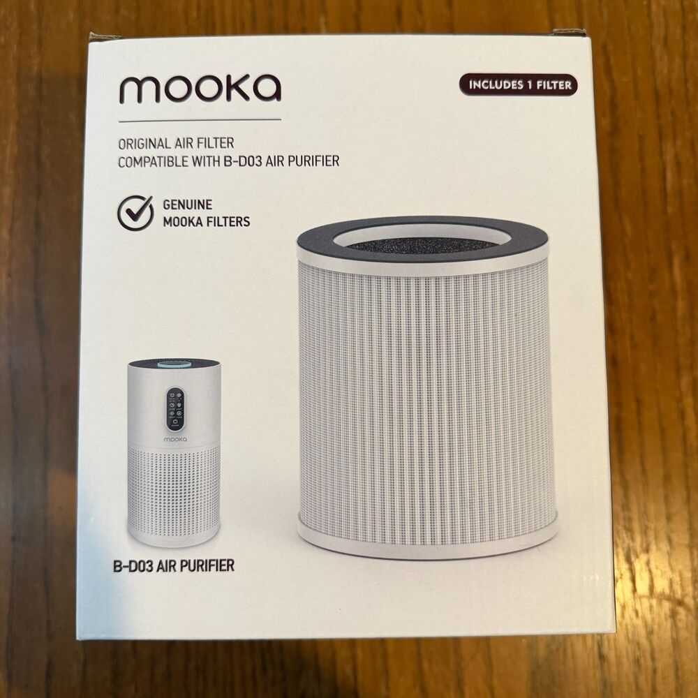 New MOOKA B-D03 Air Purifier Replacement Carbon Filter OEM H13 True Hepa White
